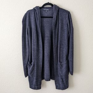 Barefoot Dreams XS Resort Cardigan Gray Cozychic Lite Hooded Cardigan Style 905